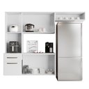 Ver imagem 3 de Kit Completo de Armário Cozinha Clean Aéreo 6p P/apartamento:branco