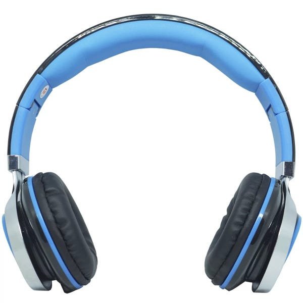 Fone Ouvido Headfone Estéreo com Fio P2 Microfone Bass Celular Pc Ps4 Infokit Hm-750Mv Preto/Azul - 3