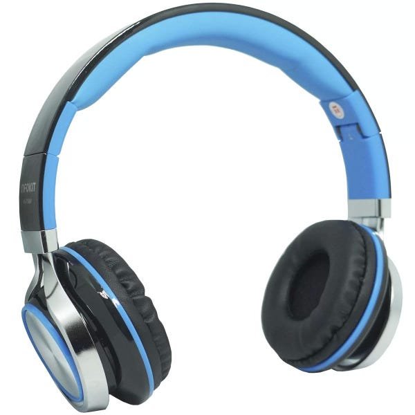 Fone Ouvido Headfone Estéreo com Fio P2 Microfone Bass Celular Pc Ps4 Infokit Hm-750Mv Preto/Azul - 1