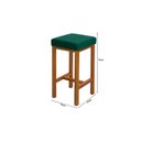 Ver imagem 2 de Kit 03 Banquetas Maya Tec. Sintético Marrom Com Pés Preto
