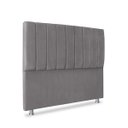 Ver imagem 1 de Cabeceira Estofada Cama Box Queen Carla 160cm Cinza