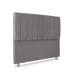 Cabeceira Estofada Cama Box Queen Carla 160cm Cinza - 1