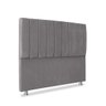 Cabeceira Estofada Cama Box Queen Carla 160cm Cinza - 1