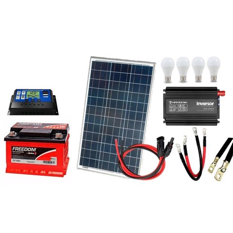 Kit Gerador De Energia Solar Off Grid 60wp