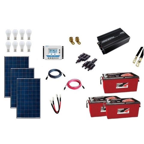 Kit Gerador de Energia Solar 450Wp - Gera até 1305Wh/Dia