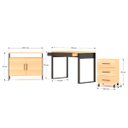 Ver imagem 4 de Conjunto Home Office 3 Peças 100% Mdf Pratice Freijó - Pradel