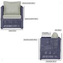 Ver imagem 2 de 3 Poltronas Madri Alumínio Corda Náutica Estofado 3 Trama Original