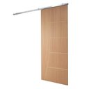 Ver imagem 2 de Porta de Correr P- Verniz Frisada Kit Alumínio F10 - 210x100