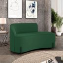 Ver imagem 2 de Sofá 2 Lugares Orgânico 140cm Pé Ferro Preto Morgan Veludo Verde D03 - D’Rossi