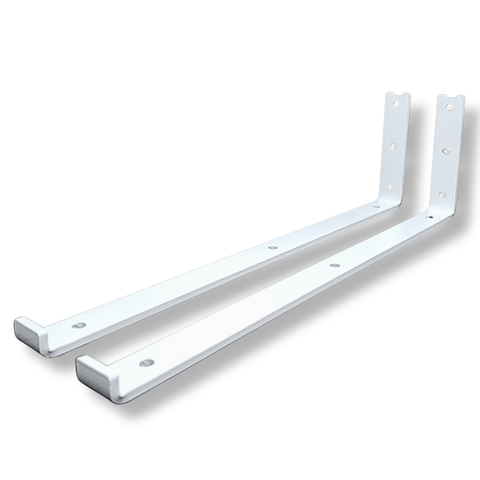 Dois Suportes 40cm Formato L Mão Francesa Prateleira Fixação de Parede Aço Reforçado