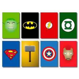 Kit 8 Placas Decorativas Mdf Herois Geek Marvel - 1