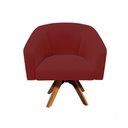 Ver imagem 5 de Poltrona Sala Decorativa Stella Base de Madeira Giratória Mm30 Veludo Marsala D03 - D’Rossi