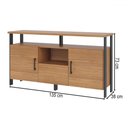 Ver imagem 4 de Balcão Buffet 2 Portas 1 Gaveta 100% Mdf F44 Freijó/preto Fosco - Pradel