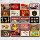 Ver imagem 3 de Kit 20 Placas Decorativas Mdf Bebidas Cervejas Vintage