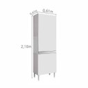 Ver mais imagens de Cozinha Compacta Ébano 3 Peças com Paneleiro Único Chf (Não Acompanha Balcão)