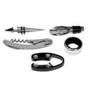 Ver imagem 5 de Kit Acessórios Vinho 5 Peças Saca Rolhas Abridor Dosador