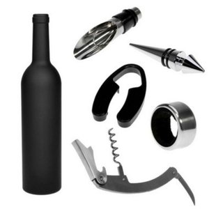 Kit Acessórios Vinho 5 Peças Saca Rolhas Abridor Dosador