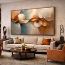 Ver imagem 3 de Quadro Abstrato Ciclos da Vida - Moderno 183x103 cm