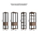 Ver imagem 4 de Guarda Roupa Closet 4 Peças com 2 Cabideiros 6 Gavetas e 11 Nichos Easy