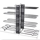 Ver imagem 4 de Suporte Panelas Frigideiras Inox Ajustavel 8 Divisorias Organizador Cozinha Grande