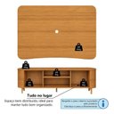 Ver imagem 7 de Rack com Painel para TV até 80 Polegadas 201cm 2 Portas 1 Gaveta Canelado Hera Fanes Espresso Móveis