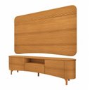 Ver imagem 2 de Rack com Painel para TV até 80 Polegadas 201cm 2 Portas 1 Gaveta Canelado Hera Fanes Espresso Móveis