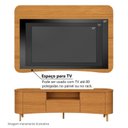 Ver mais imagens de Rack com Painel para TV até 80 Polegadas 201cm 2 Portas 1 Gaveta Canelado Hera Fanes Espresso Móveis