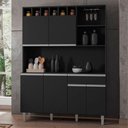 Ver imagem 1 de Armário de Cozinha Completo Delara 6 Portas Preto
