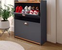 Ver imagem 3 de Sapateira Closet, Cinza/Cinmomo, Decorativo para Calçados Sapatos Tênis, no Pix, com Detalhe em Made