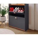 Ver imagem 3 de Sapateira Closet, Cinza/Cinmomo, Decorativo para Calçados Sapatos Tênis, no Pix, com Detalhe em Made