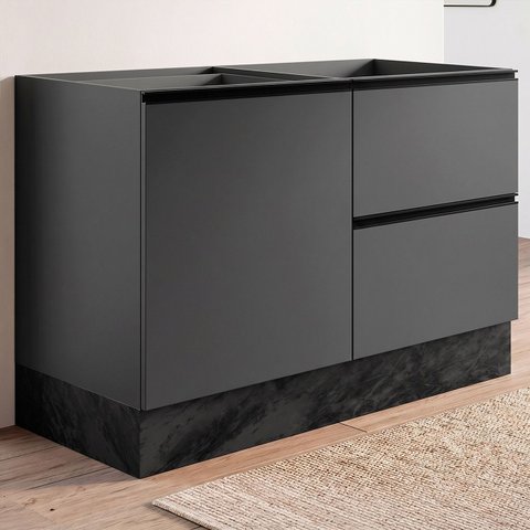 Balcão de Cozinha para Pia 120cm Grace Grafite Z44 - Mpozenato