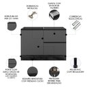 Ver imagem 3 de Balcão de Cozinha para Pia 120cm Grace Grafite Z44 - Mpozenato