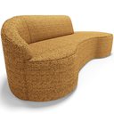 Ver imagem 6 de Sofá 3 Lugares Curvo Sala de Estar Living Firenze Esquerdo D02 Prime Bouclê Mostarda 230cm Pb-03 - L