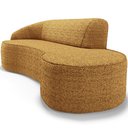 Ver imagem 5 de Sofá 3 Lugares Curvo Sala de Estar Living Firenze Esquerdo D02 Prime Bouclê Mostarda 230cm Pb-03 - L