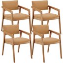 Ver imagem 1 de Kit 04 Cadeiras para Sala de Jantar Estar Living Giorgia B04 Bouclê Mostarda - Lyam Decor