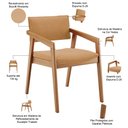 Ver imagem 4 de Kit 04 Cadeiras para Sala de Jantar Estar Living Giorgia B04 Bouclê Mostarda - Lyam Decor