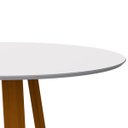 Ver imagem 3 de Mesa de Jantar para 4 ou 6 Lugares Tampo Redondo com Vidro 1,35m Vitoria Cor Ypê Off White New Ceval