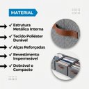Ver mais imagens de Kit 4 Caixas Organizadora Dobrável 47x28x20cm Multiuso Cinza para Roupas e Brinquedos