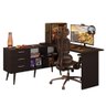 Escrivaninha em L Mesa para Computador Gamer 3 Gavetas Preto Lisboa Madesa - 3