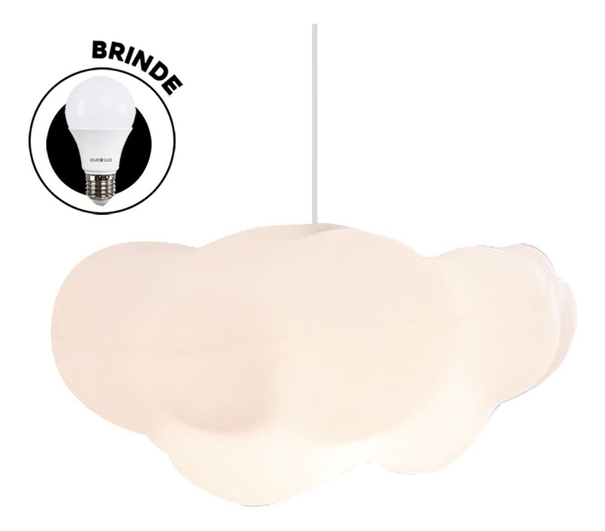 Luminária De Teto Pendente Nuvem Fluffly Quarto Infantil MadeiraMadeira