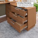 Ver imagem 3 de Escrivaninha em L com 6 Gavetas Flex Multimóveis Crrui-ESC006 Madeirado