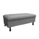 Ver imagem 1 de Recamier Bau Bia 80cm Suede Cinza - Dominic Decor