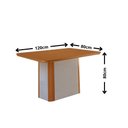Ver imagem 4 de Mesa de Jantar Isadora 120cm Tampo MDF Laminado Canto Copo com 4 Cadeiras Lisa