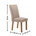 Ver imagem 3 de Mesa de Jantar Isadora 120cm Tampo MDF Laminado Canto Copo com 4 Cadeiras Lisa