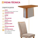 Ver imagem 7 de Mesa de Jantar Isadora 120cm Tampo MDF Laminado Canto Copo com 4 Cadeiras Lisa