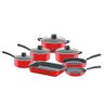 Jogo de panela Versalhes vermelha 07 peças - Tramontina - Cód. 17043 - 1
