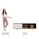 Ver imagem 6 de Rack Madesa Dubai para TV até 65 Polegadas com Pés Rustic/Branco 6E09 Cor:Rustic/Branco/Branco