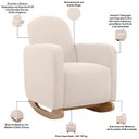 Ver imagem 4 de Poltrona de Amamentação com Balanço Orgânica Saori W01 Suede Bege - Lyam Decor