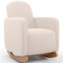 Ver imagem 2 de Poltrona de Amamentação com Balanço Orgânica Saori W01 Suede Bege - Lyam Decor