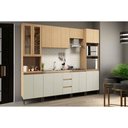 Ver imagem 5 de Paneleiro Cozinha Modulado Rebeca C/ 4 Portas C/ Vidro 70cm Mel/off White Movelbento